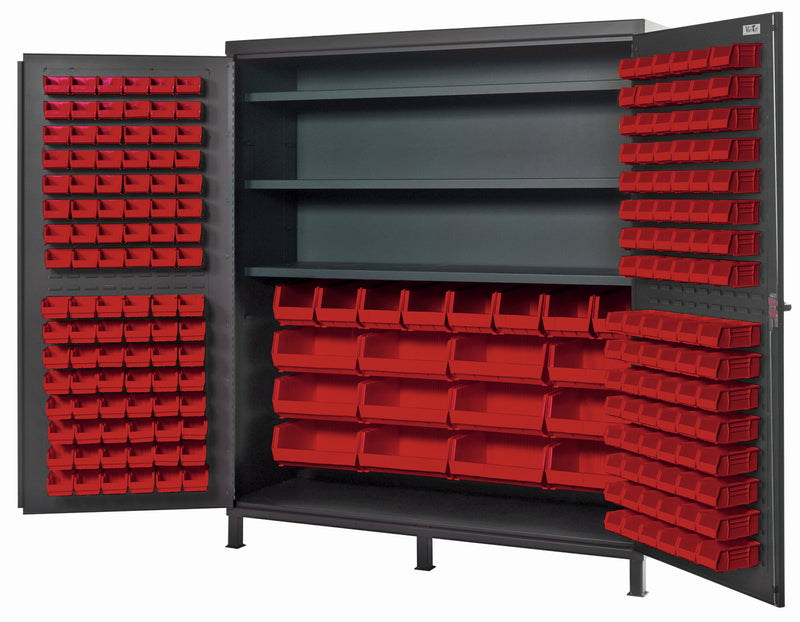Quantum 72" Wide Storage Cabinets – 72" x 24" x 84" – QSC Series – QSC-72S – Red