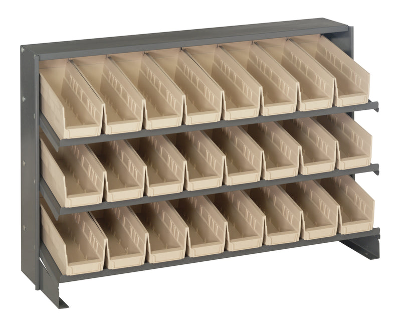 Quantum Bench Racks with Bins – 12-1/2" x 36" x 23" – QPRHA-101 – Ivory