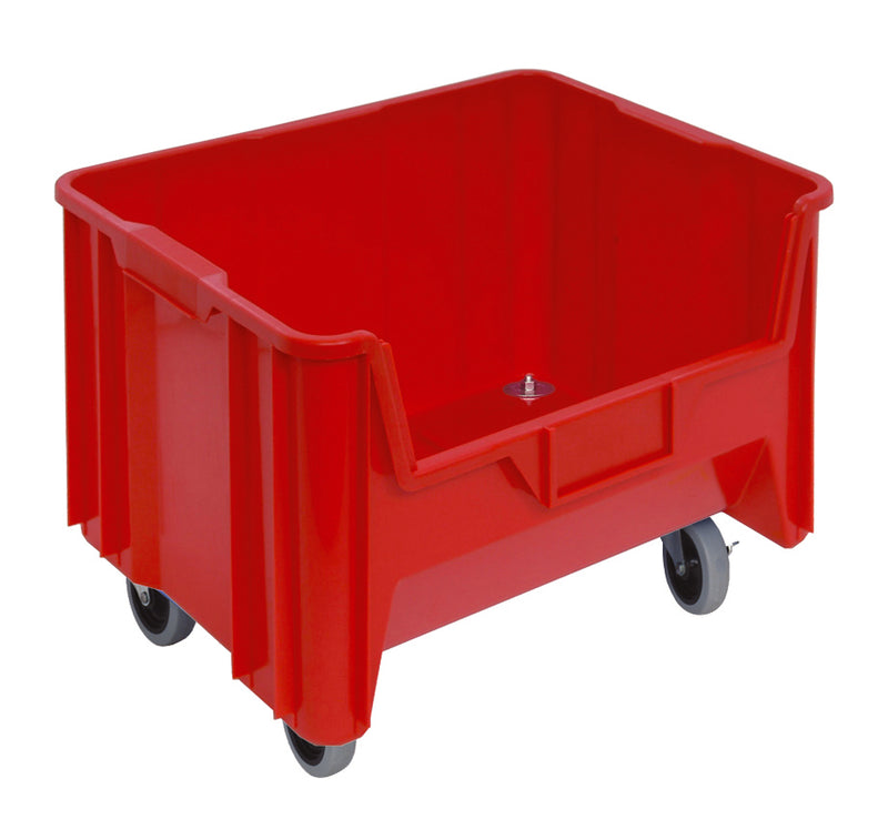 Quantum Mobile Giant Stack Containers – Case Pack – 15-1/4" x 19-7/8" x 12-7/16" (with casters 15-7/16"H) – QGH705MOB – Red