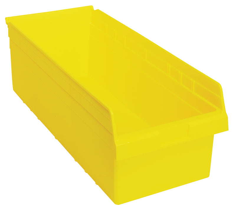 Quantum 8" Shelf Bins – QSB807 to QSB816 – Case Pack – 23-5/8" x 11-1/8" x 8" – QSB816 – Yellow