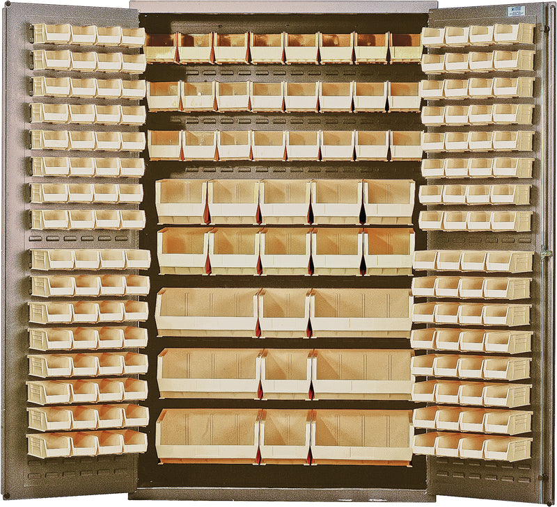 Quantum 48" Wide Storage Cabinets – 48" x 24" x 78" – QSC-BG Series – Kit – QSC-BG-48 – Ivory