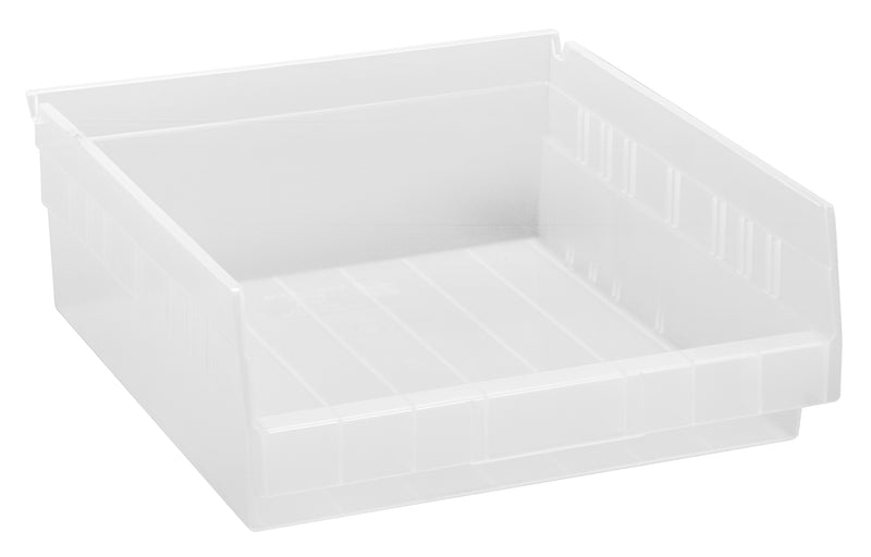 Quantum Clear-View Economy 4" Shelf Bins – QSB106CL to QSB114CL – Case Pack – 11-5/8" x 11-1/8" x 4" – QSB109CL – Clear