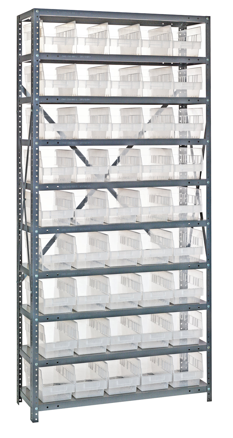 Quantum Clear-View Steel Shelving Units – 1239-201CL to 1275-202CL – 1275-202CL – Clear
