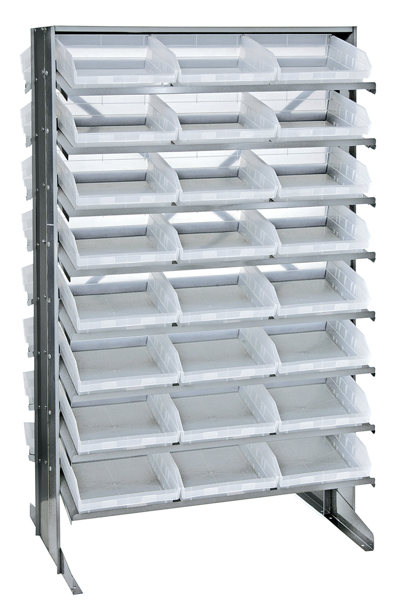 Quantum Double-Sided Pick Racks – 24" x 36" x 60" – QPRD-109CL – Clear