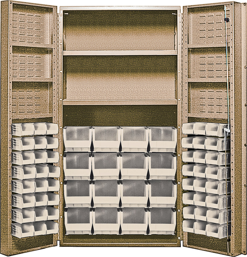 Quantum 36-Inch Wide Welded Storage Cabinets – QSC-BG Series – QSC-BG-3672-4DBK
