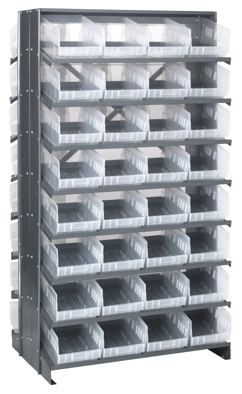Quantum Double-Sided Pick Racks – 36" x 36" x 63-1/2" – QPRD-201CL to QPRD-208CL – QPRD-207CL – Clear