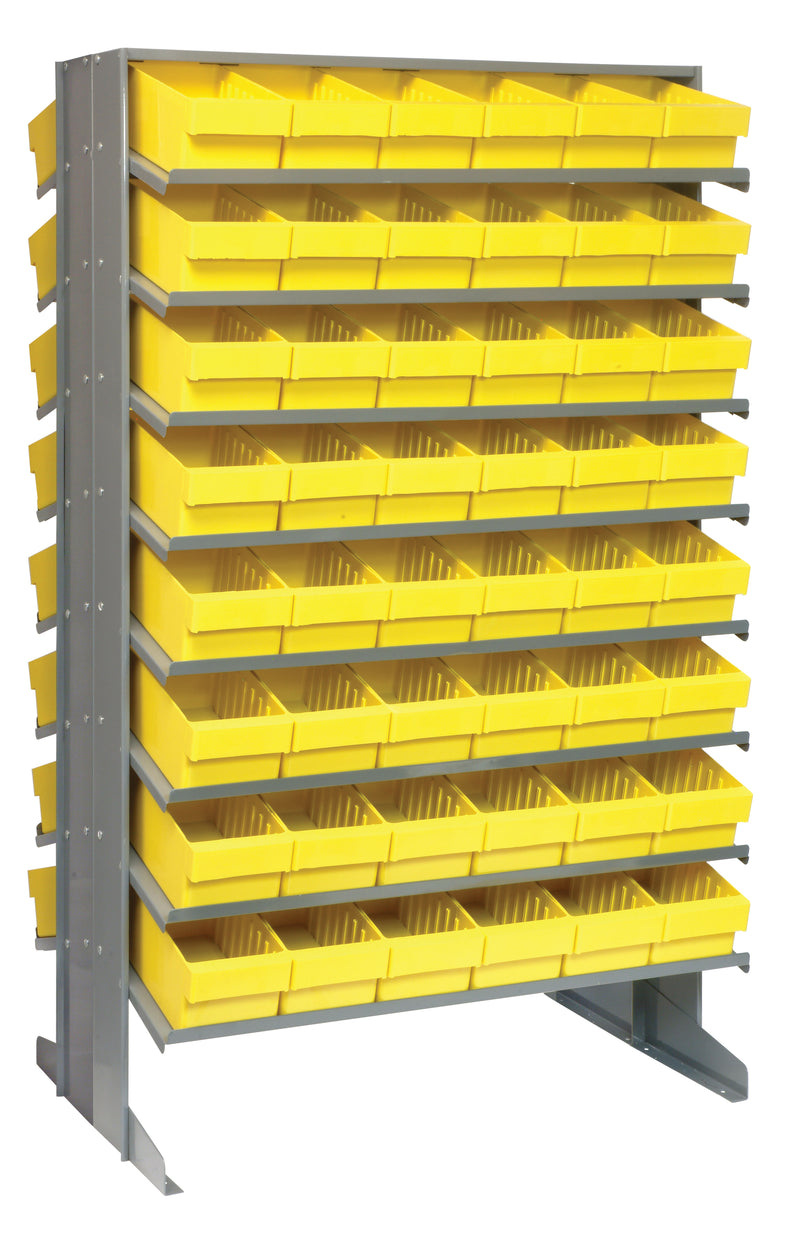 Quantum Double-Sided Pick Racks – 24" x 36" x 60" – QPRD-501 – QPRD-601 – Yellow