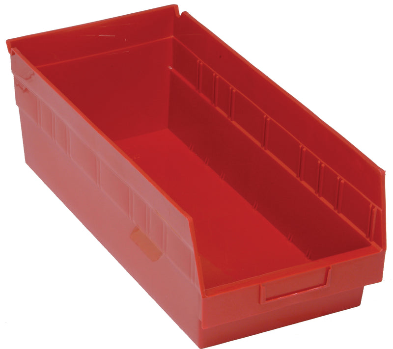 Quantum 6" Shelf Bins – QSB207 to QSB216 – Case Pack – 17-7/8" x 8-3/8" x 6" – QSB208 – Red