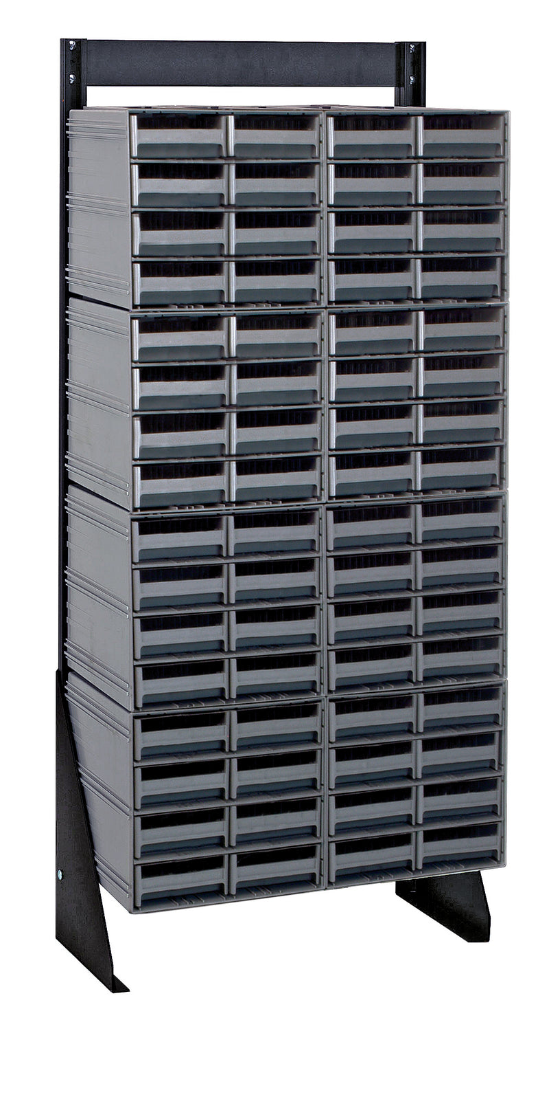 Quantum Interlocking Storage Cabinet Floor Stand – 8" x 23-5/8" x 52" – QIC-148-83 – Gray
