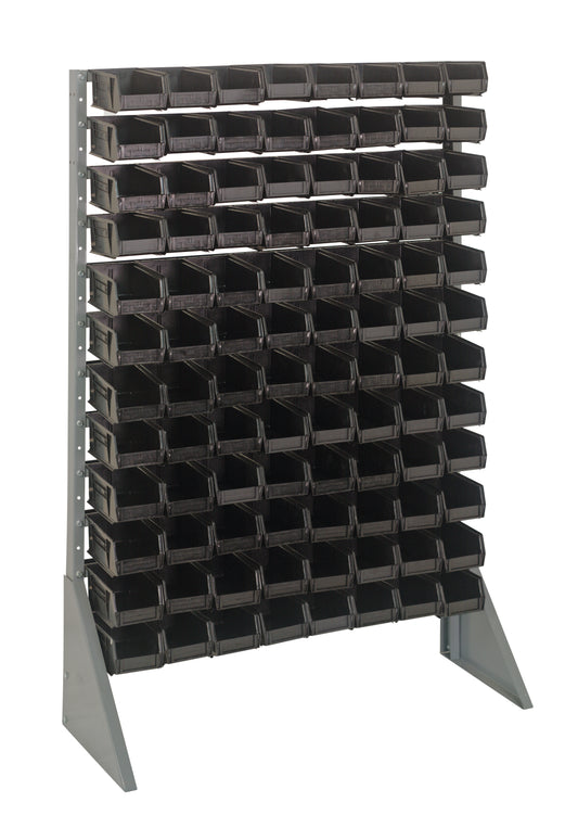 Quantum Steel Rail Bin Packages – 36" x 15" x 53" – QRU-12S-220-96 – Black