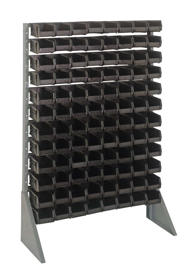 Quantum Steel Rail Bin Packages – 36" x 15" x 53" – QRU-12S-220-96 – Black