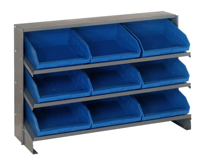 Quantum Bench Racks with Bins – 12-1/2" x 36" x 23" – QPRHA-109 – Blue