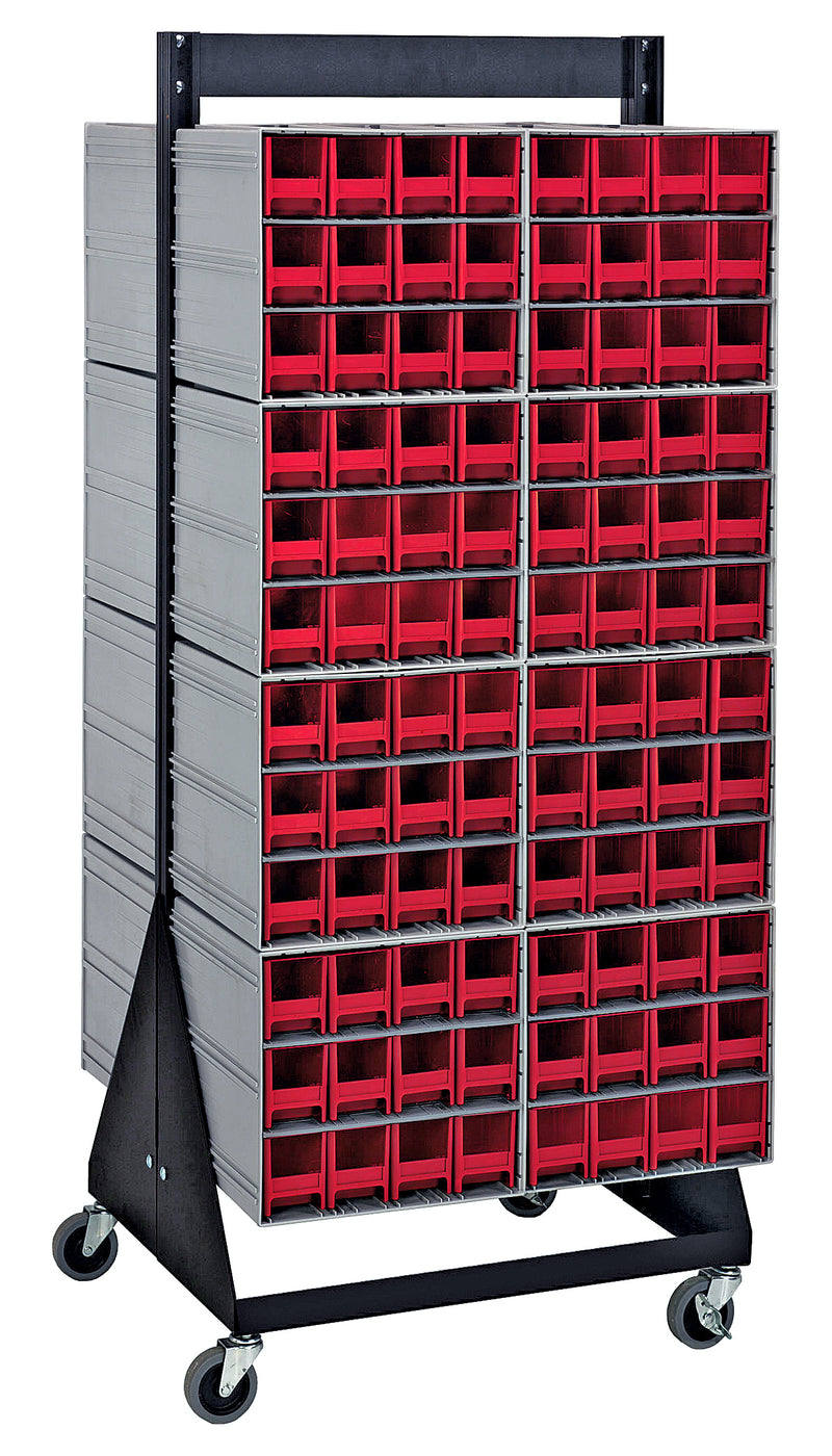 Quantum Interlocking Storage Cabinet Floor Stand – 16" x 23-5/8" x 52" – QIC-248-122 – Red