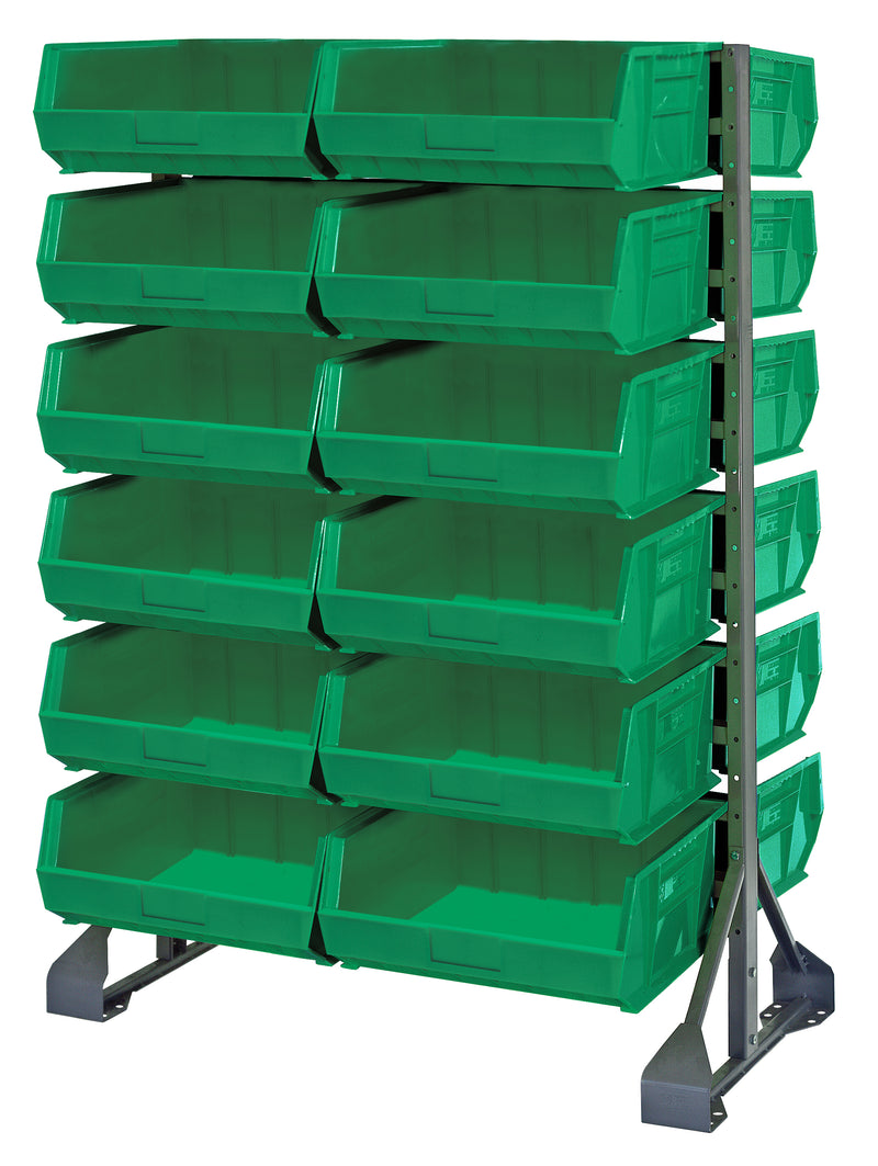 Quantum Steel Rails for Bins – 36" x 20" x 53" – QRU-12D to QRU-12S – Kit – QRU-12D-239-48BK