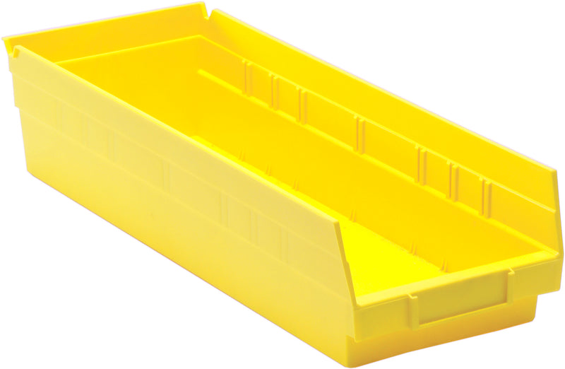Quantum 4" Shelf Bins – QSB100 to QSB104 – Case Pack – 17-7/8" x 6-5/8" x 4" – QSB104 – Yellow