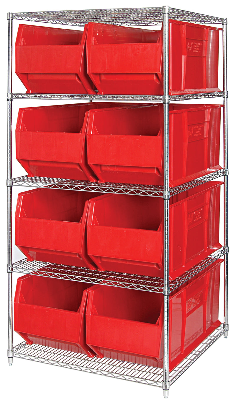Quantum 30" & 36" Wire Shelving Systems – 48" x 36" x 86" – WR5-997 – Red