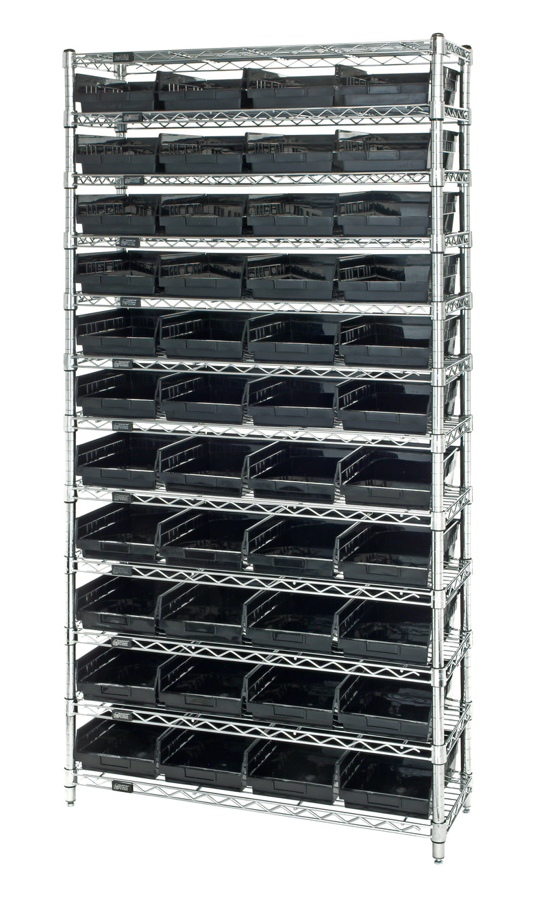 Quantum Conductive Wire Shelving Systems – 12" x 36" x 75" – WR12-107CO – Conductive