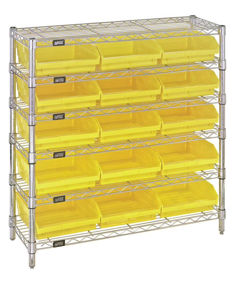 Quantum Complete Bin Center – 12" x 36" x 36" – WR6-36-1236-101 – WR6-36-1236-109 – Yellow