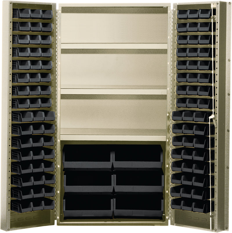Quantum 36" Wide Storage Cabinets – 36" x 24" x 72" – QSC-BG Series – QSC-BG-36 to QSC-BG-36S – Kit – QSC-BG-36S – Black