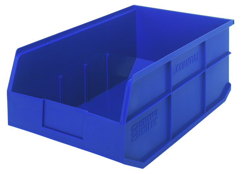 Quantum Stackable Shelf Bins – SSB463 to SSB485 – Case Pack – 18" x 11" x 7" – SSB465 – Blue