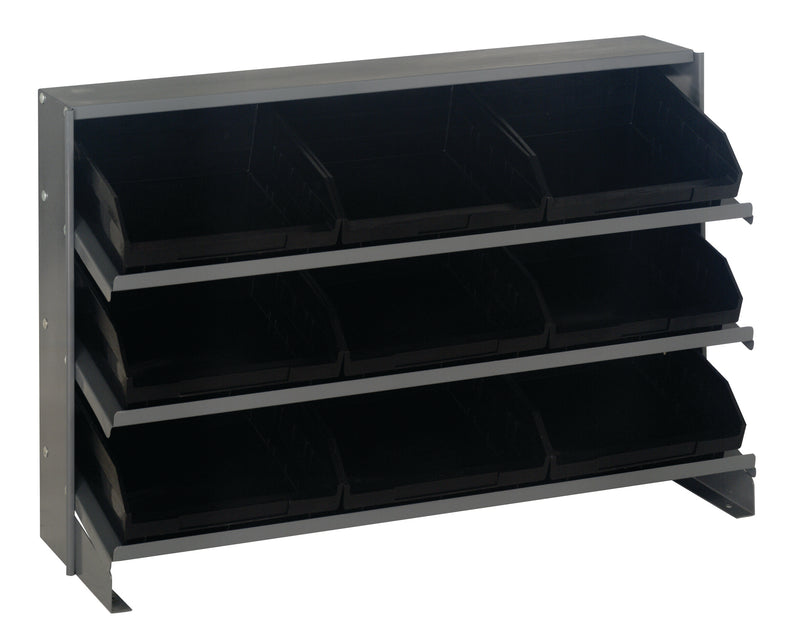 Quantum Bench Racks with Bins – 12-1/2" x 36" x 23" – QPRHA-109 – Black