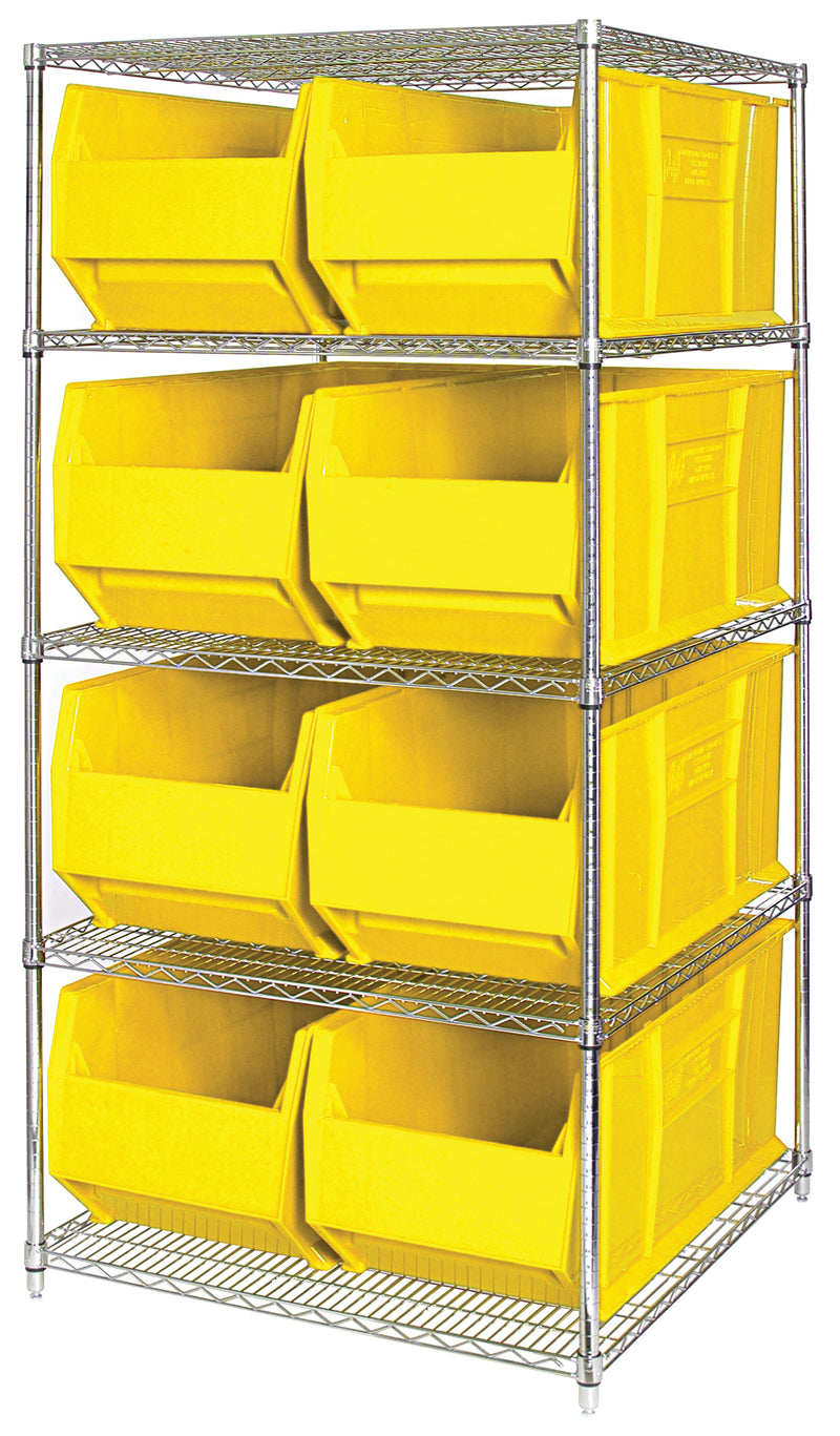 Quantum 30" & 36" Wire Shelving Systems – 48" x 36" x 86" – WR5-995 – Yellow