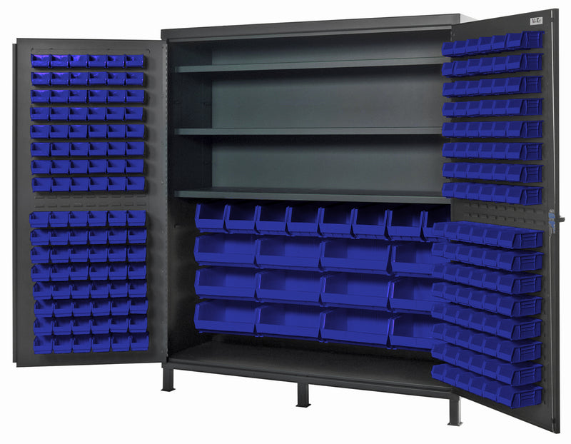 Quantum 72" Wide Storage Cabinets – 72" x 24" x 84" – QSC Series – QSC-72S – Blue
