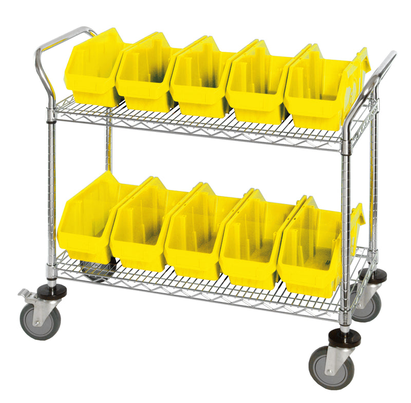 Quantum Utility Carts – 36" x 18" x 37-1/2" – WRC2-1836-1265 to WRC3-1836-1285 – WRC2-1836-1867 – Yellow