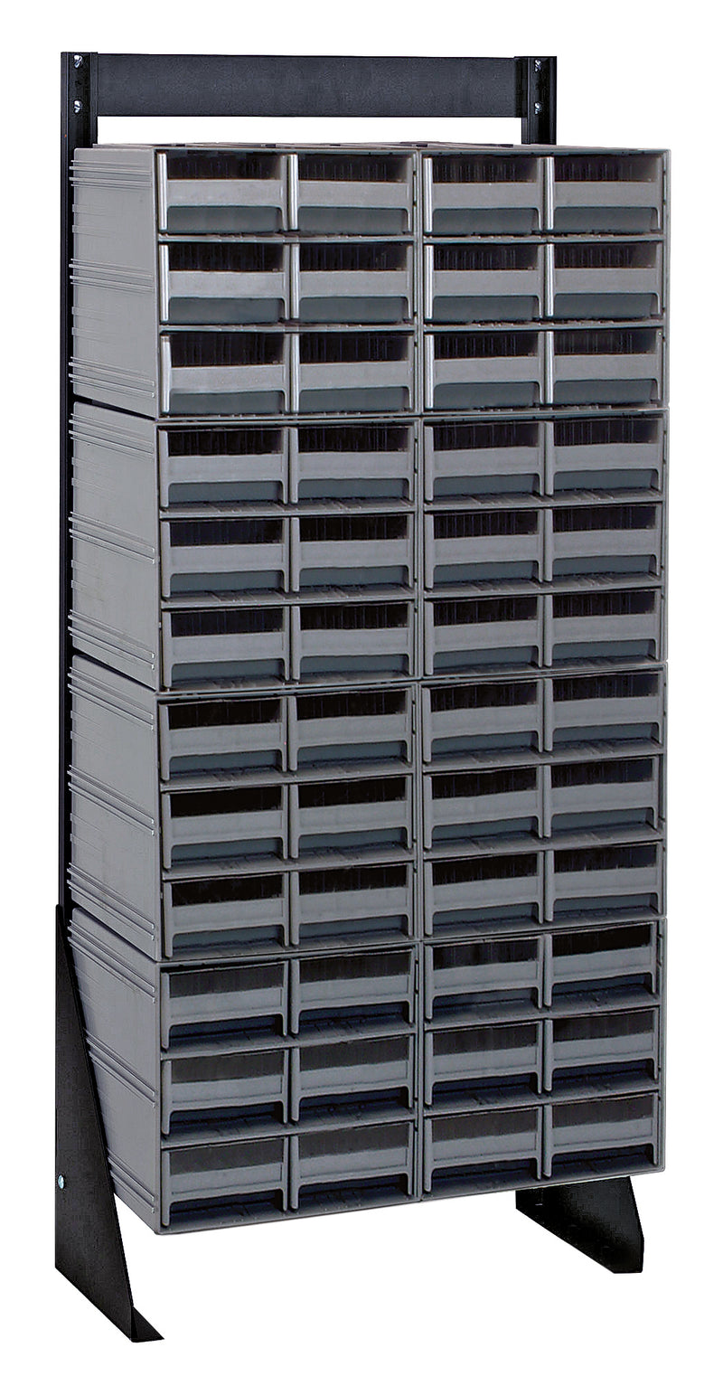 Quantum Interlocking Storage Cabinet Floor Stand – 8" x 23-5/8" x 52" – QIC-148-64 – Gray