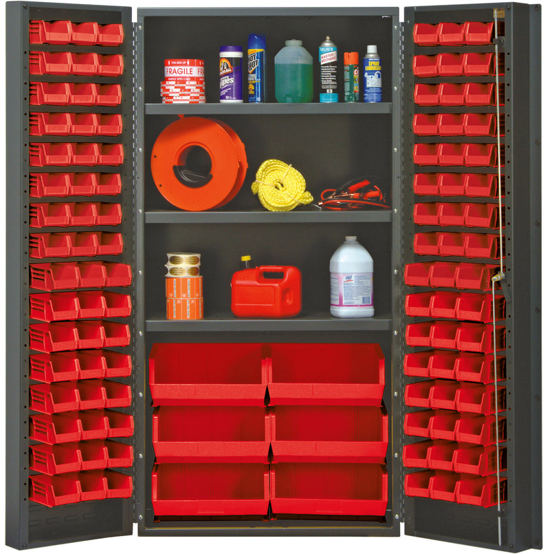 Quantum 36" Wide Storage Cabinets – 36" x 24" x 72" – QSC Series – QSC-36 to QSC-64-2S-6DS – Kit – QSC-36S – Red