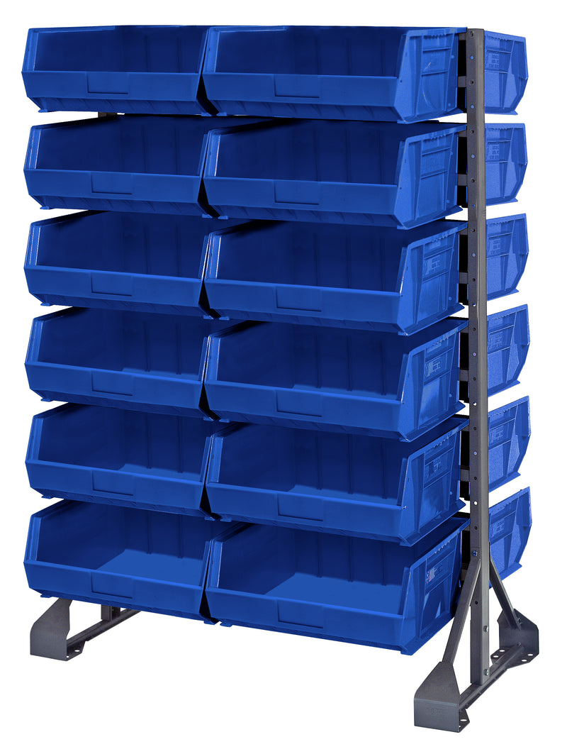 Quantum Steel Rails for Bins – 36" x 20" x 53" – QRU-12D to QRU-12S – Kit – QRU-12D-239-48BK
