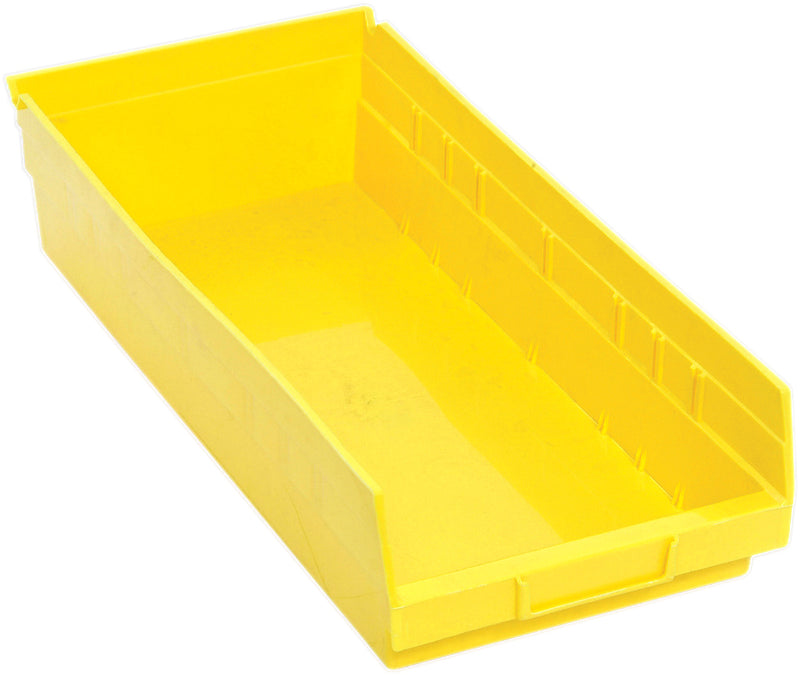 Quantum 4" Shelf Bins – QSB105 to QSB110 – Case Pack – 17-7/8" x 8-3/8" x 4" – QSB108 – Yellow