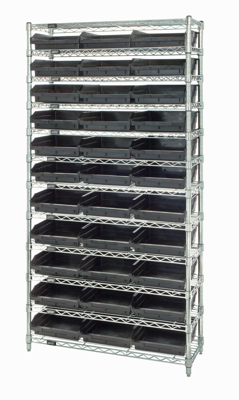 Quantum Conductive Wire Shelving Systems – 24" x 36" x 75" – WR12-116CO – Conductive