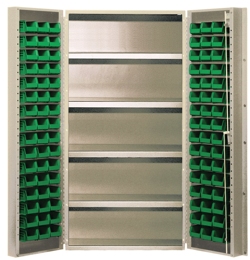 Quantum 36" Wide Storage Cabinets – 36" x 24" x 72" – QSC-BG Series – QSC-BG-36 to QSC-BG-36S – Kit – QSC-BG-36-96-4IS – Green