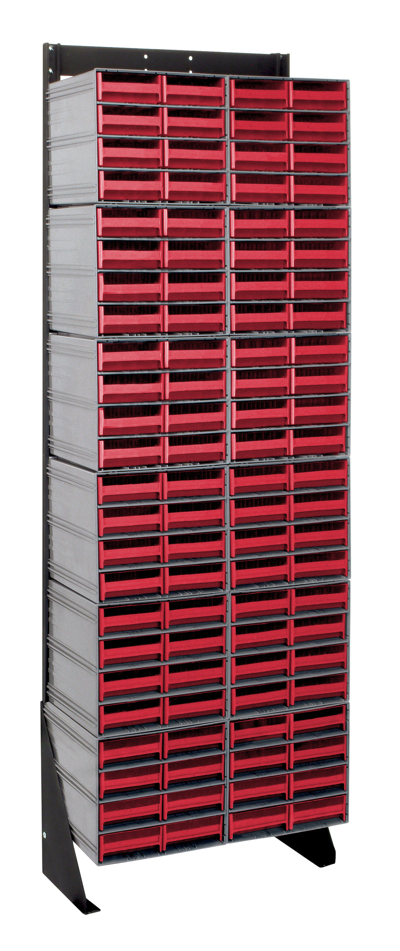 Quantum Interlocking Storage Cabinet Floor Stand – 8" x 23-5/8" x 75" – QIC-170-83 – Red