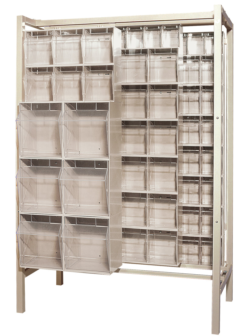 Quantum Free-Standing Sliders – 26" x 51-1/4" x 77" – QS-BIG Series – Kit – QS-BIG-101 – Ivory