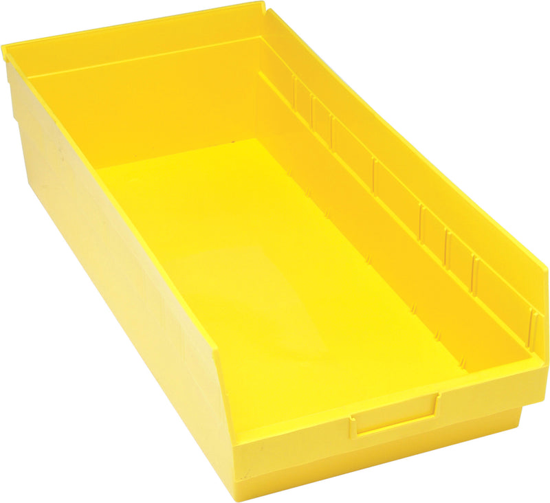 Quantum 6" Shelf Bins – QSB207 to QSB216 – Case Pack – 23-5/8" x 11-1/8" x 6" – QSB216 – Yellow