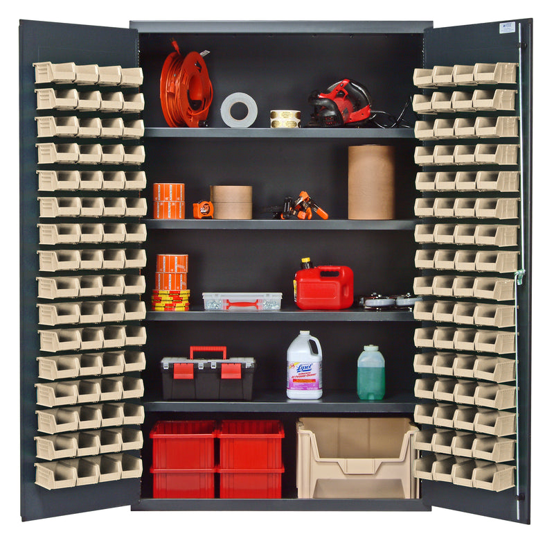 Quantum 48" Wide Storage Cabinets – 48" x 24" x 78" – QSC Series – Kit – QSC-4803 – Ivory