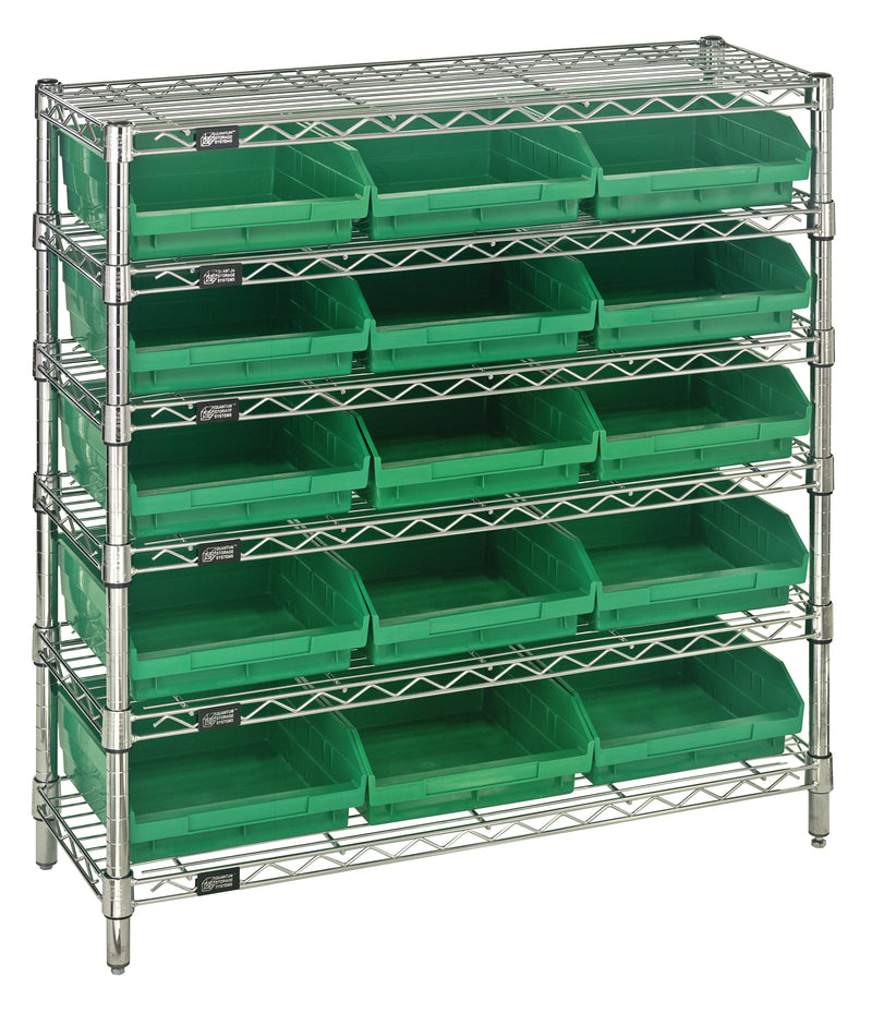 Quantum Complete Bin Center – 12" x 36" x 36" – WR6-36-1236-101 – WR6-36-1236-109 – Green