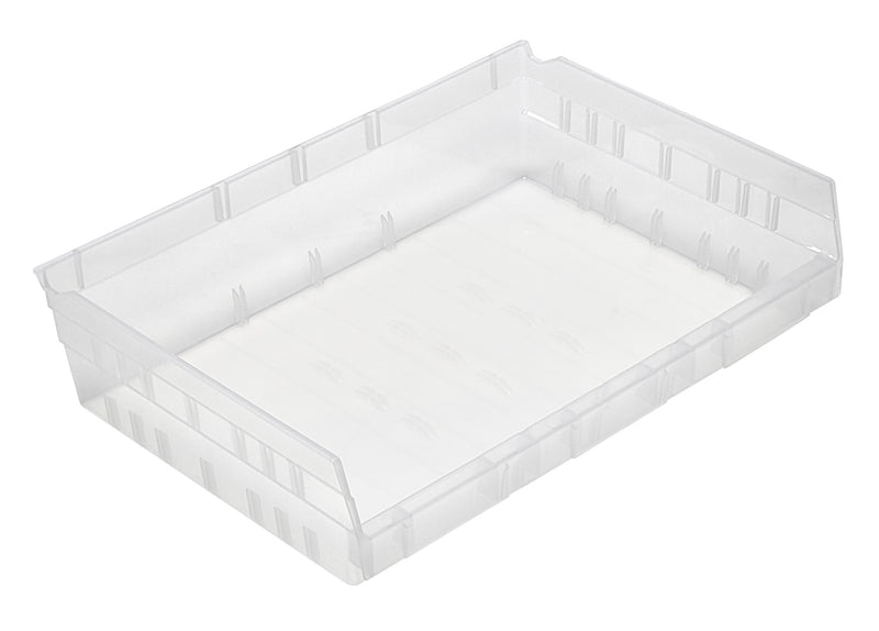 Quantum Clear-View Economy 4" Shelf Bins – QSB116CL to QSB122CL – Case Pack – 11-5/8" x 16-1/2" x 4" – QSB118CL – Clear