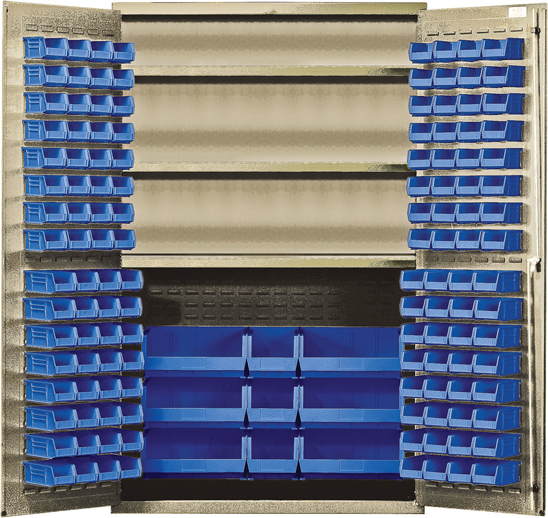 Quantum 48" Wide Storage Cabinets – 48" x 24" x 78" – QSC-BG Series – Kit – QSC-BG-48S – Blue
