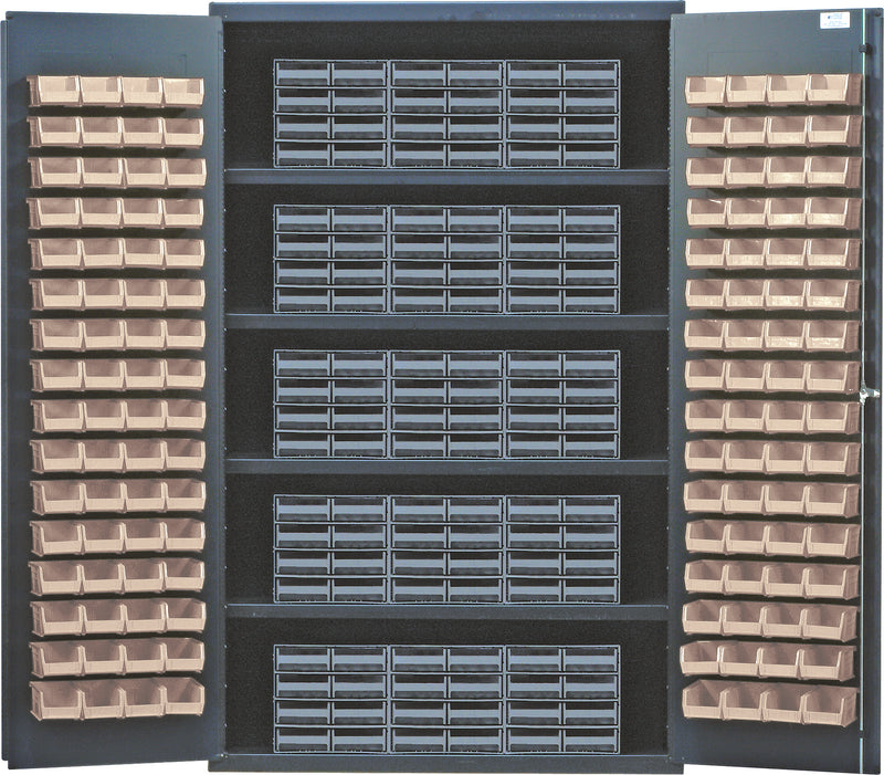 Quantum Storage Cabinets with Bins – 24" x 48" x 78" – QSC Series – QSC-QIC83 – Ivory