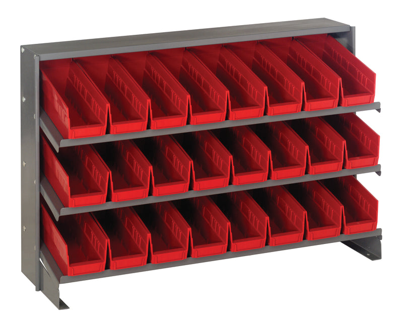 Quantum Bench Racks with Bins – 12-1/2" x 36" x 23" – QPRHA-101 – Red