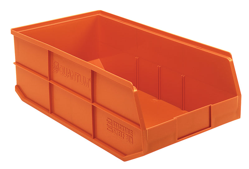 Quantum Stackable Shelf Bins – SSB463 to SSB485 – Case Pack – 20-1/2" x 11" x 7" – SSB485 – Orange