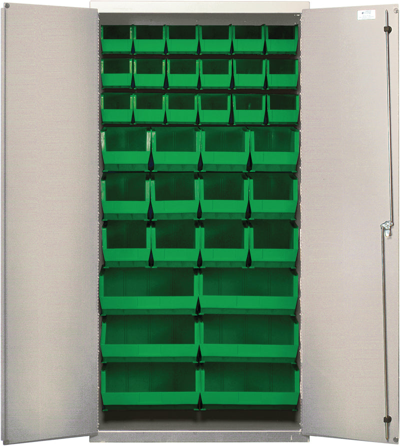 Quantum 36" Wide Storage Cabinets – 36" x 18" x 72" – Kit – QSC-BG-36-FD – Green