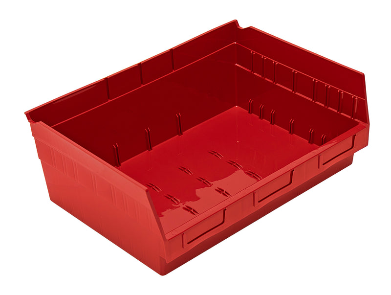 Quantum 6" Shelf Bins – QSB218 to QSB222 – Case Pack – 11-5/8" x 16-1/2" x 6" – QSB218 – Red