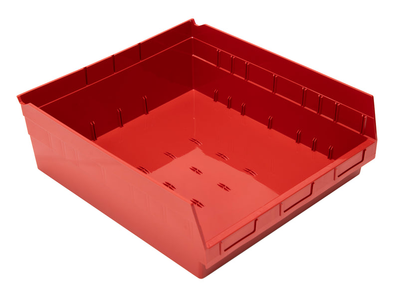 Quantum 6" Shelf Bins – QSB218 to QSB222 – Case Pack – 17-7/8" x 16-1/2" x 6" – QSB222 – Red