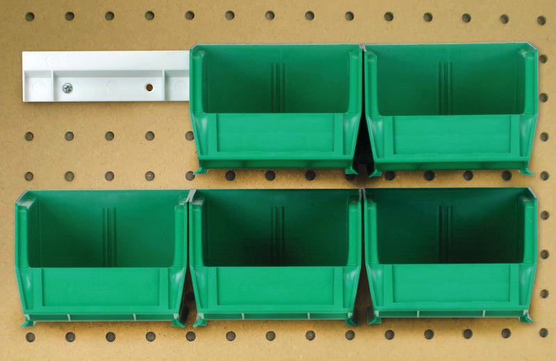 Quantum Ultra Hanging Rail Systems with Bins – 5-3/8" x 4-1/8" x 3" – HNS210 – Green