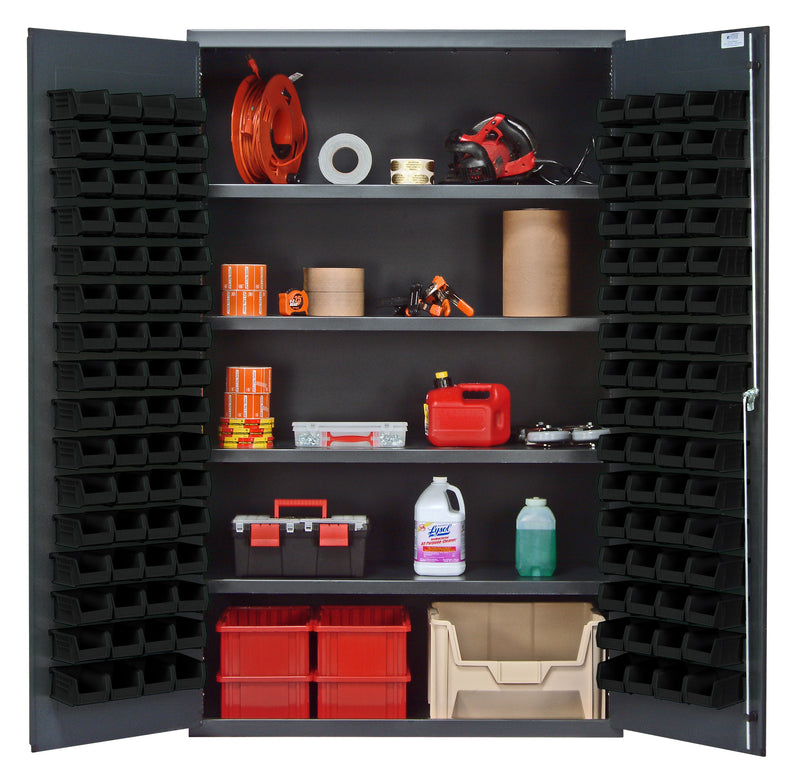 Quantum 48" Wide Storage Cabinets – 48" x 24" x 78" – QSC Series – Kit – QSC-4803 – Black