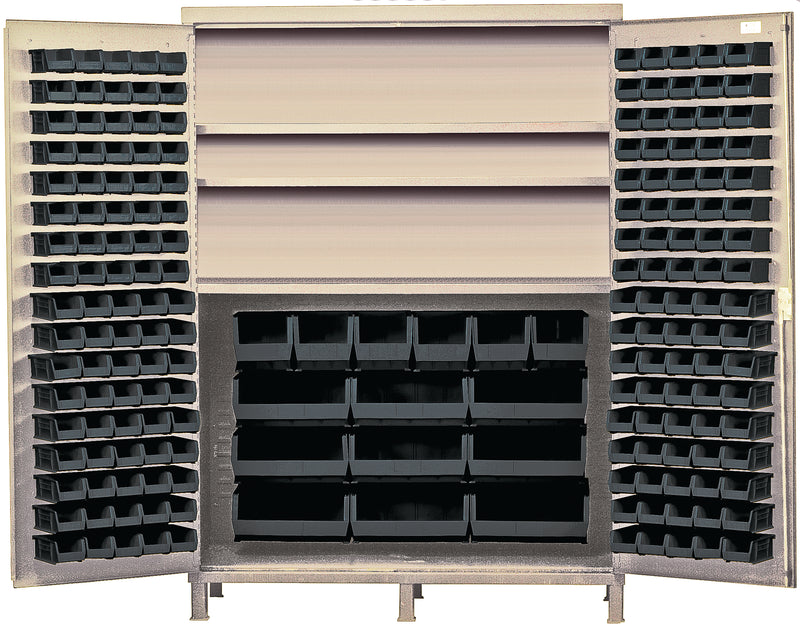 Quantum 60" Wide Storage Cabinets – 60" x 24" x 84" – QSC-BG-60S – Black